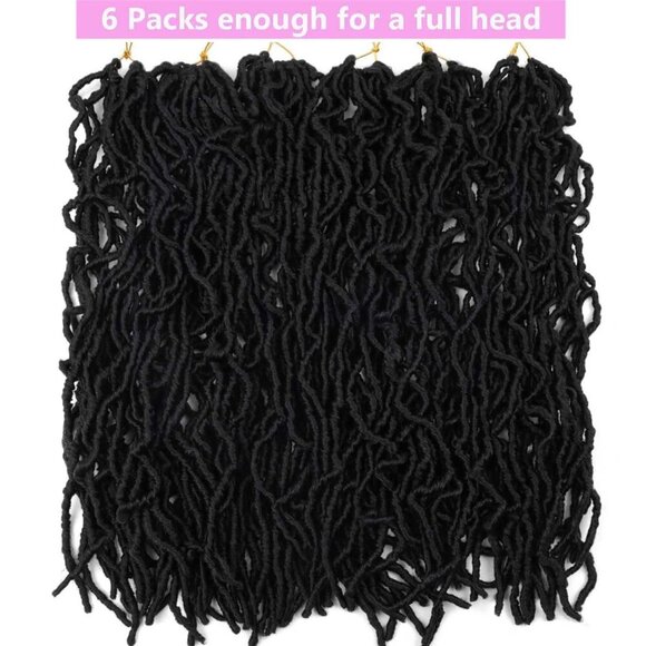 Soft Locs Crochet Hair 24 Inch Faux Locs Pre Looped 6 Packs for Black Women main image 4